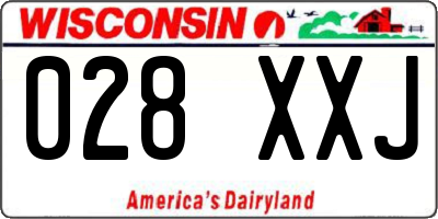 WI license plate 028XXJ