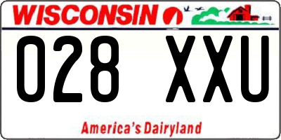 WI license plate 028XXU