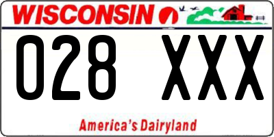 WI license plate 028XXX