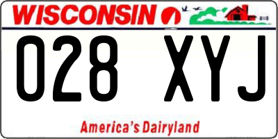 WI license plate 028XYJ