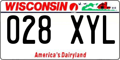 WI license plate 028XYL