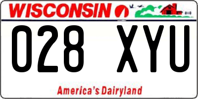 WI license plate 028XYU