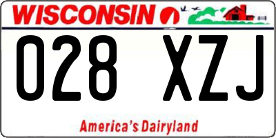 WI license plate 028XZJ