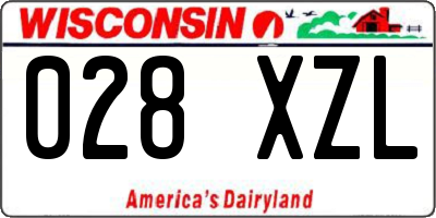 WI license plate 028XZL