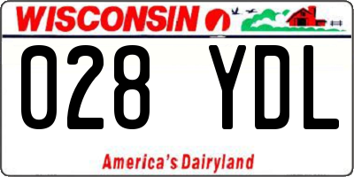 WI license plate 028YDL