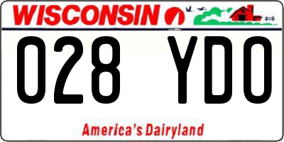 WI license plate 028YDO