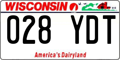 WI license plate 028YDT