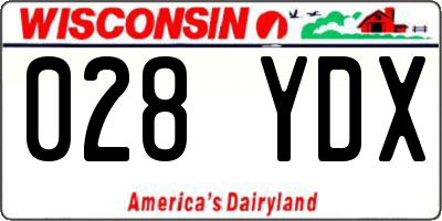 WI license plate 028YDX