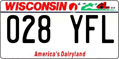 WI license plate 028YFL