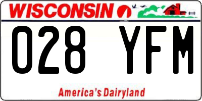 WI license plate 028YFM