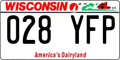 WI license plate 028YFP