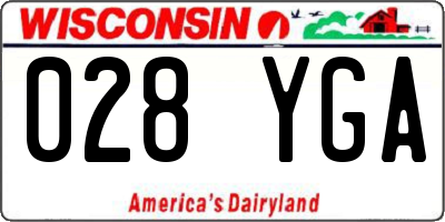WI license plate 028YGA