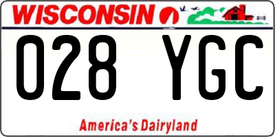 WI license plate 028YGC
