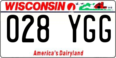 WI license plate 028YGG