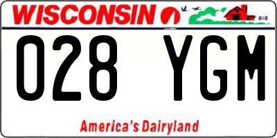 WI license plate 028YGM