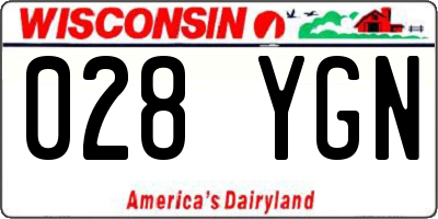 WI license plate 028YGN