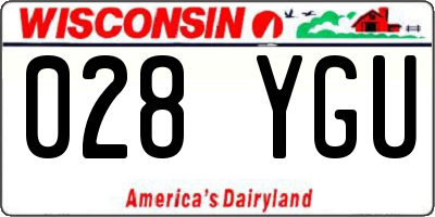 WI license plate 028YGU