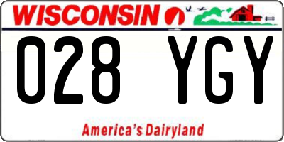 WI license plate 028YGY