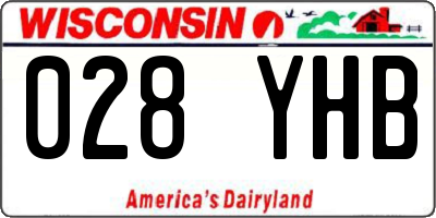 WI license plate 028YHB