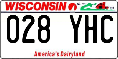 WI license plate 028YHC