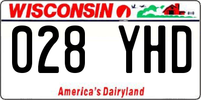 WI license plate 028YHD