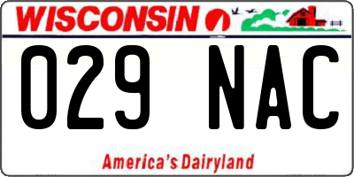 WI license plate 029NAC