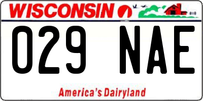 WI license plate 029NAE