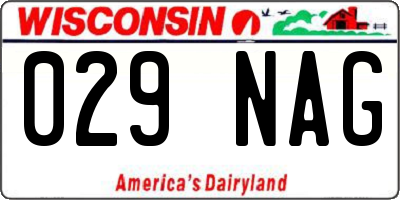 WI license plate 029NAG