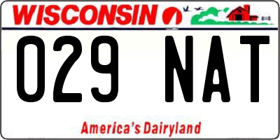 WI license plate 029NAT