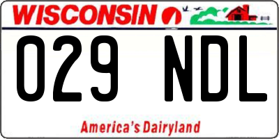 WI license plate 029NDL