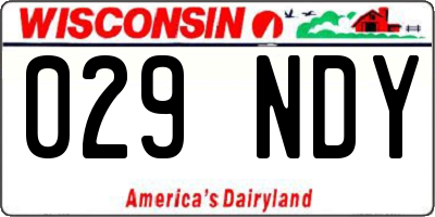 WI license plate 029NDY