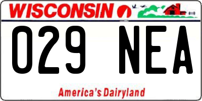 WI license plate 029NEA