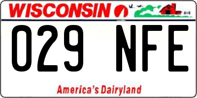 WI license plate 029NFE