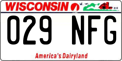 WI license plate 029NFG