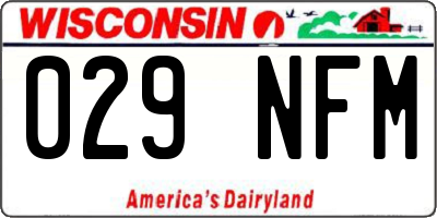 WI license plate 029NFM