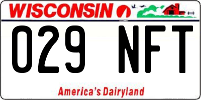 WI license plate 029NFT