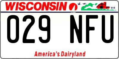 WI license plate 029NFU