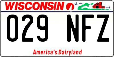 WI license plate 029NFZ
