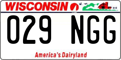WI license plate 029NGG