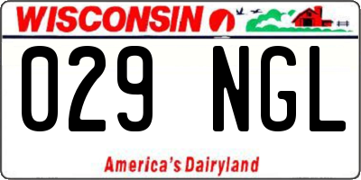 WI license plate 029NGL