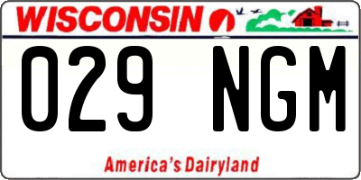 WI license plate 029NGM
