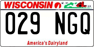 WI license plate 029NGQ