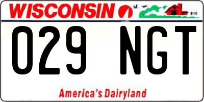 WI license plate 029NGT