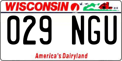 WI license plate 029NGU