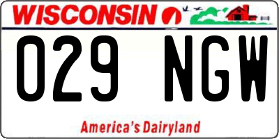 WI license plate 029NGW