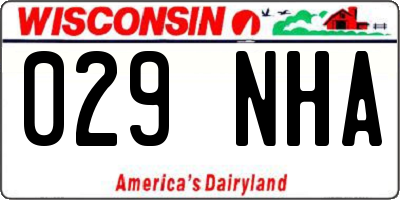 WI license plate 029NHA