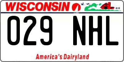 WI license plate 029NHL