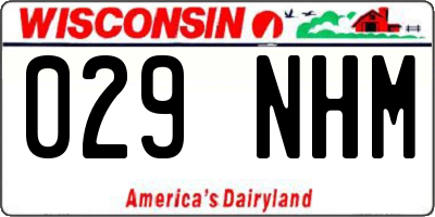 WI license plate 029NHM