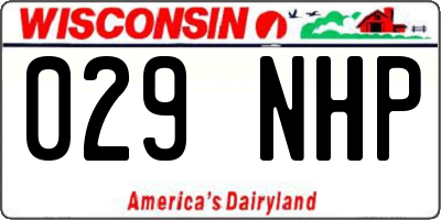 WI license plate 029NHP