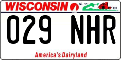WI license plate 029NHR